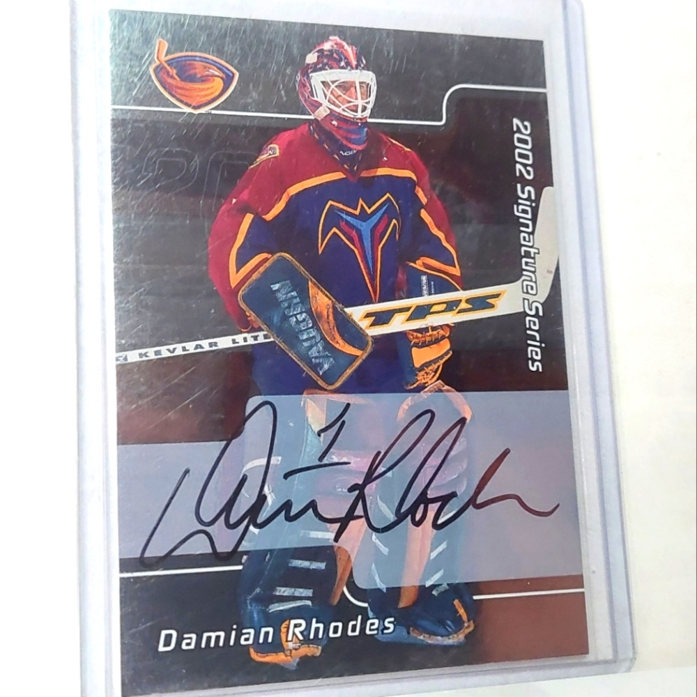 Damian Rhodes Autograph In The Game Signature Series: Atlanta Thrashers 2002